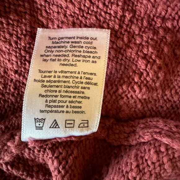 Coldwater Creek 100% Slub Cotton Rose Short Sleeve Sweater, size XL - Picture 9 of 9